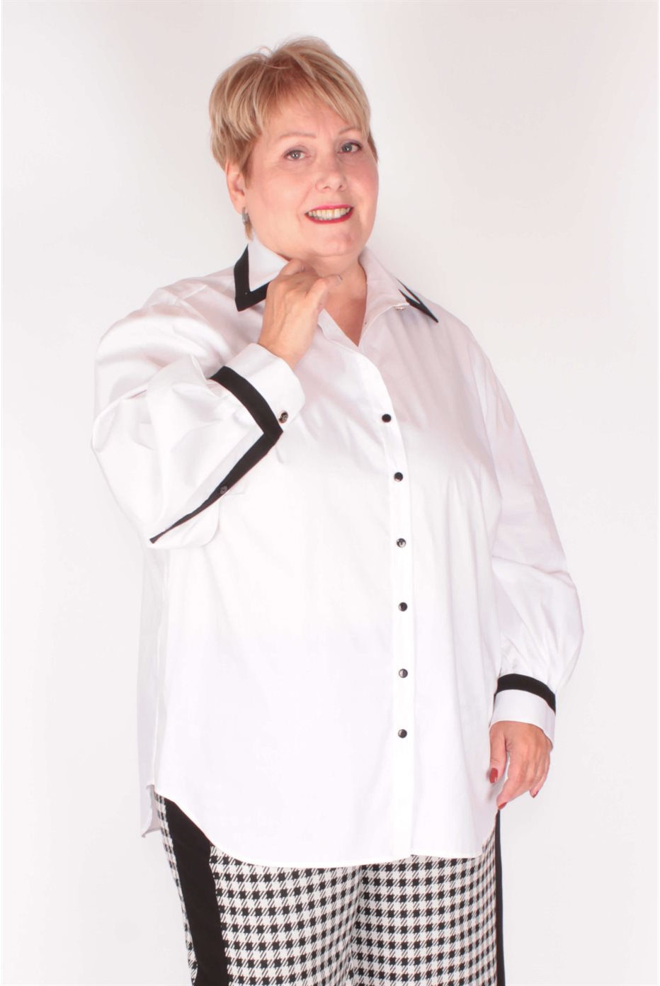 Chemise Coton Blanc / Noir Chemise Coton Blanc / Noir